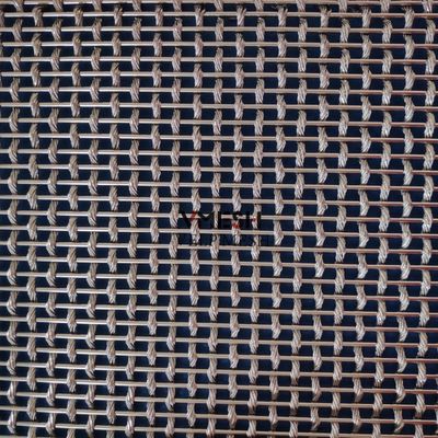 Facciata metallica decorativa in rete metallica con rete tessuta ondulata in acciaio inossidabile Diametro del filo 1mm-4mm