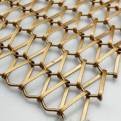 Tenda decorativa in metallo dorato in acciaio inossidabile con trama olandese