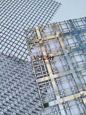 Acciaio inossidabile Metallo Architettura Cooper Oro Bronzo Interior Design Cortina Decorativa Metallo Tessuto Reticolato