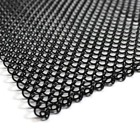 Perde di sicurezza per camini per schermo a maglia nera rivestita in polvere