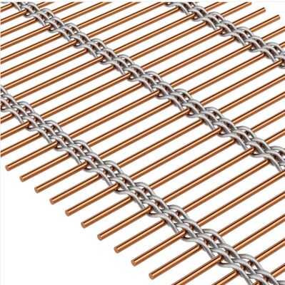 Architettura Decorativa Stainless Steel Cable Rod Woven Wire Mesh Per Retina Interiore Mesh