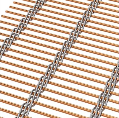 Architettura Decorativa Stainless Steel Cable Rod Woven Wire Mesh Per Retina Interiore Mesh