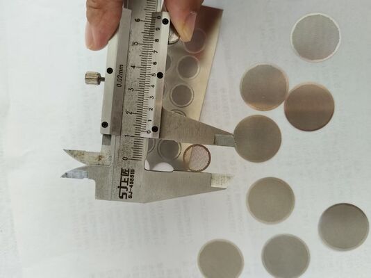 Nessun Burrs Fresatura chimica Disco filtro a maglia di incisione SS304 da 1 mm