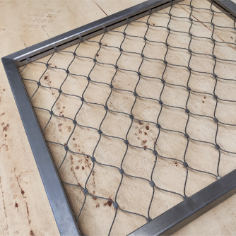 SS304/316 Stainless Steel Wire Rope Mesh Diamond Woven Knotted Decorative Cable Mesh for Zoo Protecting Railing Filling