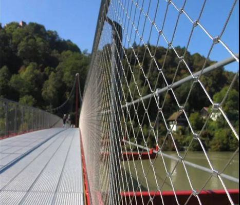 Rete in fune di acciaio inossidabile 304 316 per parapetti di ponti