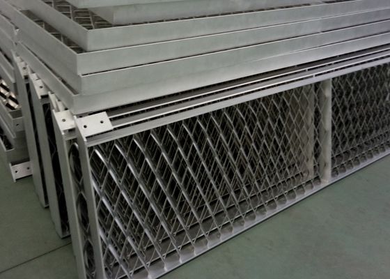 Rete metallica stirata in alluminio per decorazione architettonica 1x2m