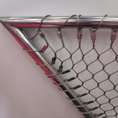 Rete in Acciaio Inox per Fune 2mm Foro a Diamante con Terminali per Recinzioni Zoo