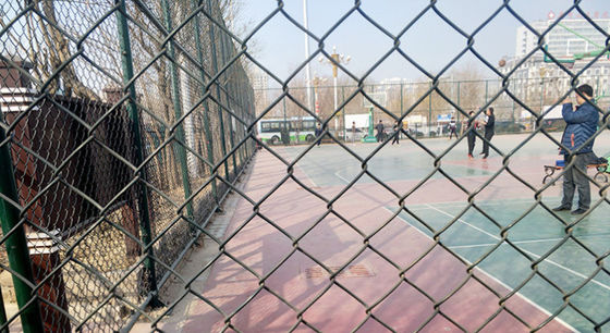 4.8mm Galvanizzato Chain Link Fence 50m Roll Diamond Hole Mesh