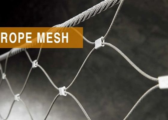 316L Acciaio inossidabile Rope Wire Mesh 2x2 3x3 Tessuto a mano