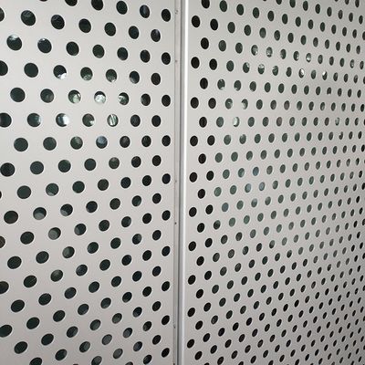 Lamiera forata in metallo con fori rotondi calibro 20 per balcone