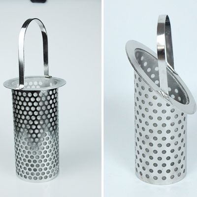 Tubo filtrante perforato in acciaio inossidabile con manico 30mm-600mm