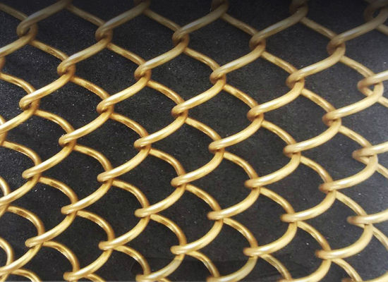 cavo di alluminio decorativo Mesh Metal Fabric Drapery dello schermo della mosca del collegamento a catena di 1.5mm