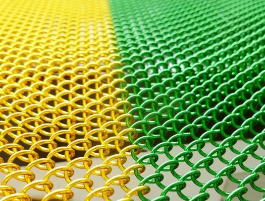 Drappi della tenda del collegamento a catena del metallo della maglia 0.8mm per lo schermo del metallo della decorazione della parete della stanza