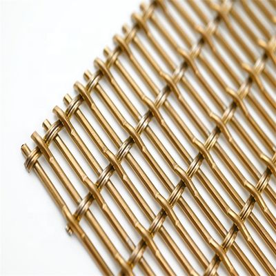 pannello architettonico dello schermo di Mesh Woven Type Crimped Decorative del metallo di 1mm