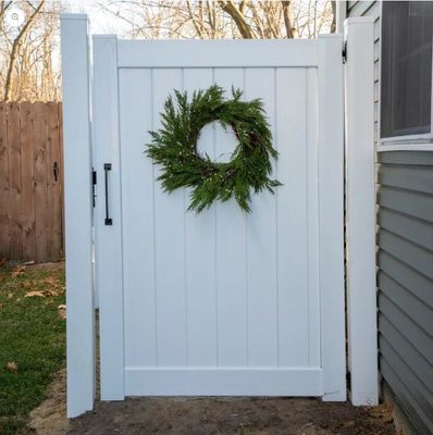 Recinzione da giardino decorativa in PVC / vinile con cancello per la privacy all' esterno