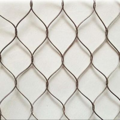 Griglia di cavo in acciaio inossidabile tessuta a mano decorativa con diametro di filo di 1,5 mm/2 mm/2,5 mm e apertura a maglia di 25*25 mm/30*30 mm/50*50 mm per reti aviarie e maglie zoo