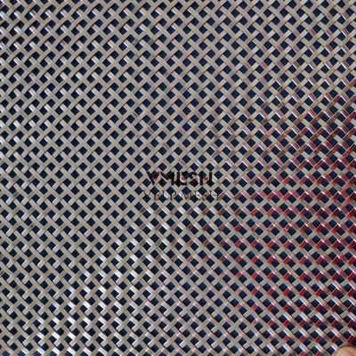 Pannelli in rete metallica tessuta in filo piatto di acciaio inossidabile decorativo per l'edilizia