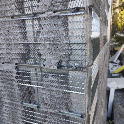 Rete a maglia per intonaco ad alta nervatura in calcestruzzo prefabbricato in acciaio zincato