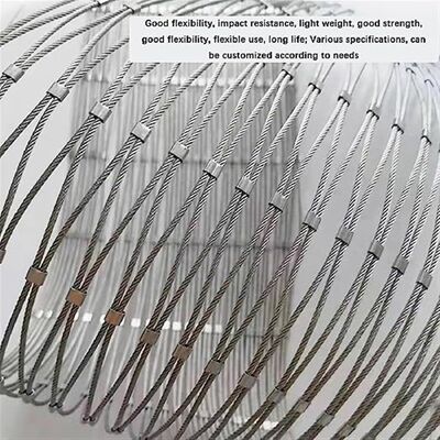 Dimensioni personalizzate Acciaio inossidabile Rope Netting Animal Enclosure Aviary Zoo Fence Protect Mesh