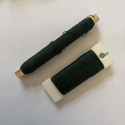 Filo per fiorista calibro 22, colore personalizzato, verde argento, filo floreale
