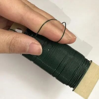 Filo da fiorista artigianale in ferro morbido calibro 22, colore verde, per composizioni floreali