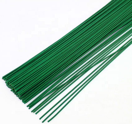 Filo di ferro per fioristi color verde dipinto, 40 cm, calibro 22, per steli di fiori