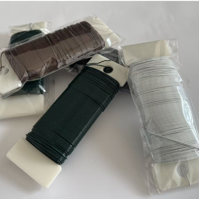 Filo per pagaia floreale artigianale di colore verde argento calibro 20