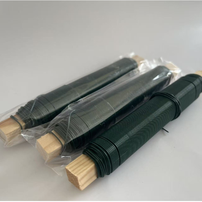 Filo di ferro per bobina di filo per fiorista con superficie verniciata verde per la decorazione