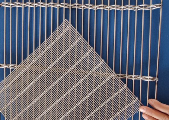 Maglia architettonica anodizzata flessibile del cavo di Mesh Stair Railing 5.3kg/Sqm del metallo