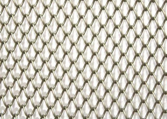 Maglia metallica architettonica 3.8mm del collegamento a catena 8.0mm Ring Decorative Metal Coil Drapery