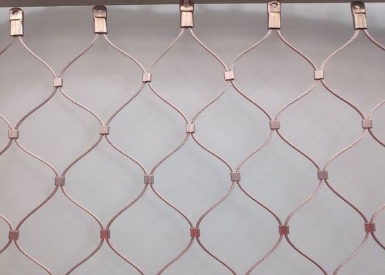 Apertura architettonica della maglia 40*40mm 50*50mm del cavo metallico di AISI 304 flessibili