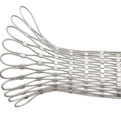 304 316 corda inossidabile d'acciaio Mesh Flexible Bridge Protection Handrail