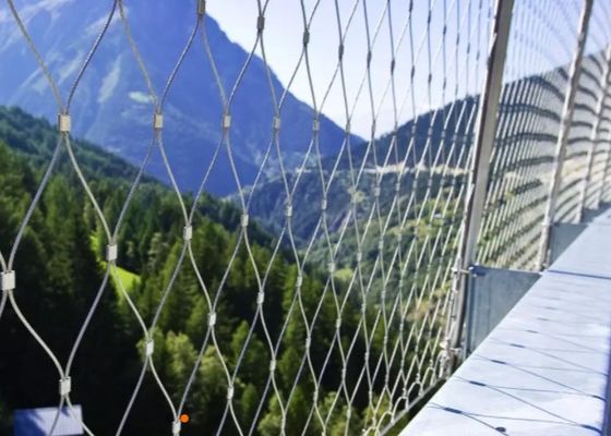 Chiusura flessibile di auto della maglia 30m/rotolo della corda di acciaio inossidabile del balcone di sicurezza