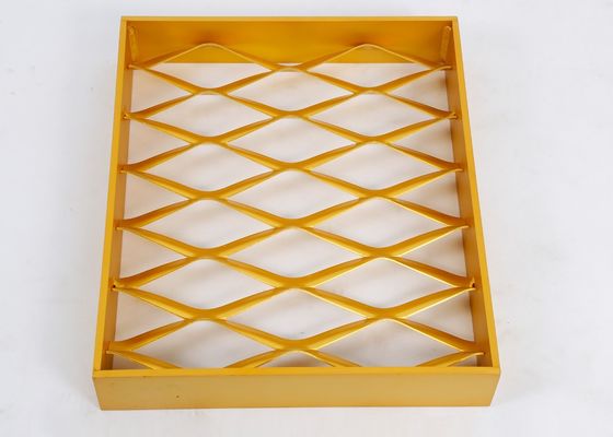 L'oro 3.5mm 4.0mm ha espanto l'acido di alluminio di Mesh Cladding With Frame Anti del metallo
