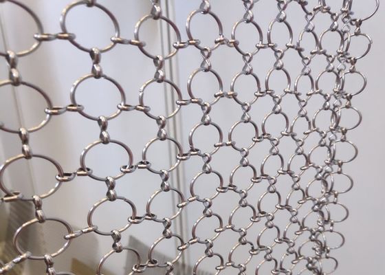 Apertura a prova di fuoco di Chainmail Ring Mesh Curtain 3.8mm-50mm dell'oro