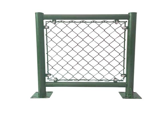 I 6 Ft neri verdi hanno galvanizzato il recinto di filo metallico del ciclone del recinto 2.0mm 2.5mm del collegamento a catena
