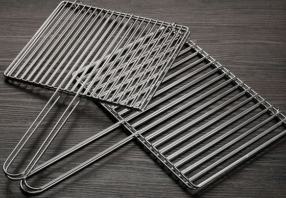 Barbecue piegante della prova della ruggine che griglia il barbecue Mesh For Fish netto di acciaio inossidabile del canestro