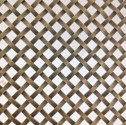 Il cavo architettonico di Mesh Round Wire And Flat dell'ottone di anti corrosione interseca