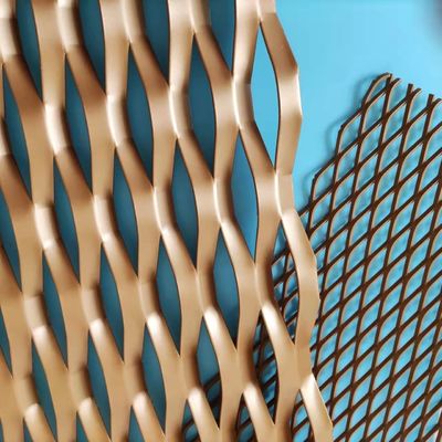 Nastro metallico in espansione 1060 decorativi del controsoffitto Mesh Screen Anodized Aluminum