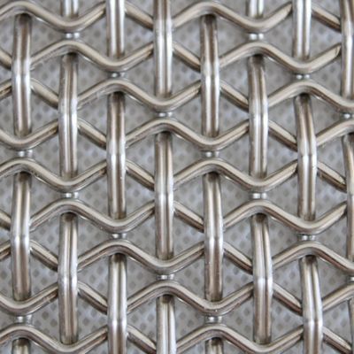 Cavo tessuto quadrato galvanizzato Mesh Crimped di acciaio inossidabile