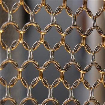 Colore dorato 1.2mm Tenda metallica a maglie metalliche architettoniche
